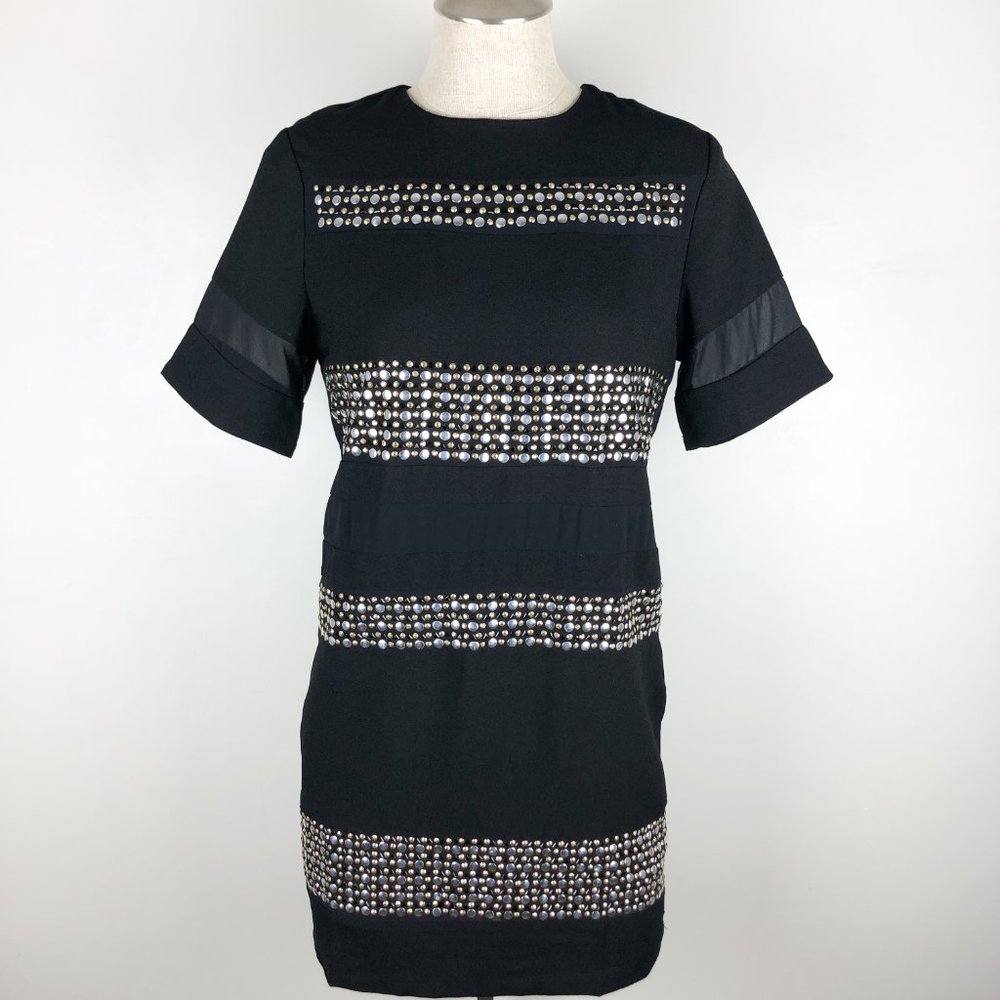 Endless Rose Black Studded Sheath Shirt dress Sz S